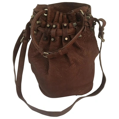 Pre-owned Alexander Wang Diego Leather Handbag In Brown