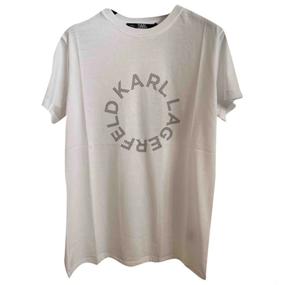 Pre-owned Karl Lagerfeld White Cotton Top