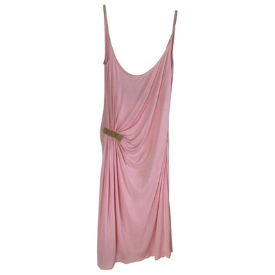 Pre-owned Tommy Hilfiger Silk Mid-length Dress In Pink