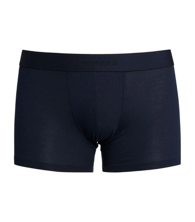 Zimmerli 700 Pureness Boxer Briefs In Navy