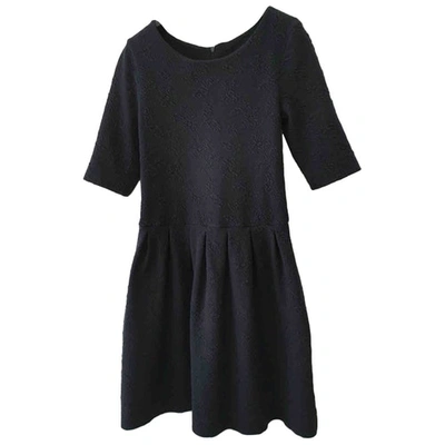 Pre-owned Ganni Mini Dress In Black