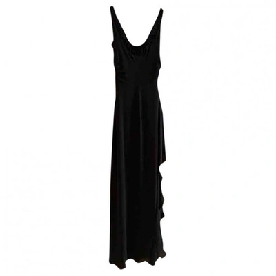 Pre-owned Armani Collezioni Silk Dress In Black