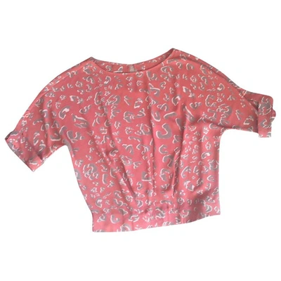 Pre-owned Bcbg Max Azria Silk Blouse In Pink