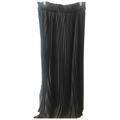 Pre-owned Tod's Silk Maxi Skirt In Black