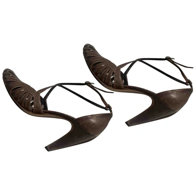 Pre-owned La Perla Leather Heels In Brown