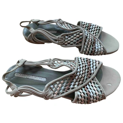 Pre-owned Stella Mccartney Leather Sandals In Grey
