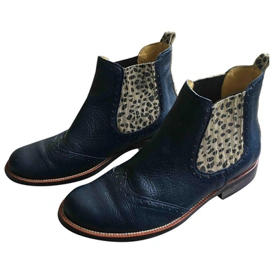 Pre-owned Catherine Malandrino Leather Boots In Blue