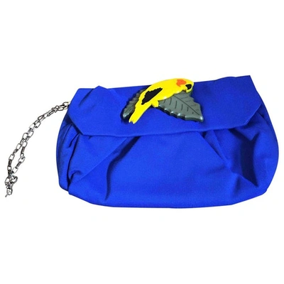 Pre-owned P.a.r.o.s.h Clutch Bag In Blue