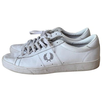 Pre-owned Fred Perry Leather Low Trainers In White