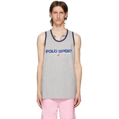 Polo Ralph Lauren Grey Polo Sport Tank Top In Heather