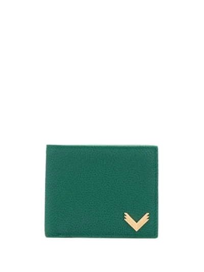 Manokhi Logo Plaque Wallet In Green