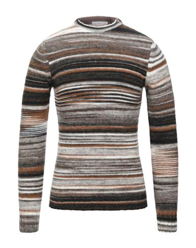 Grey Daniele Alessandrini Sweaters In Brown