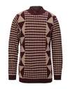 Grey Daniele Alessandrini Sweaters In Maroon