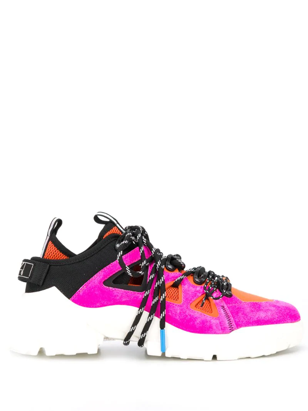 Mcq By Alexander Mcqueen Orbyt Mid Sneakers In Fuchsia And Orange In Pink |  ModeSens