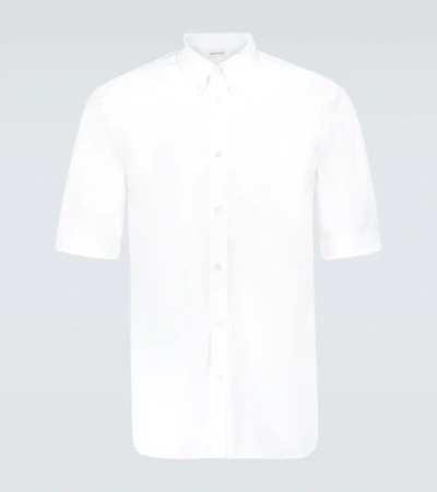 Alexander Mcqueen Brad Pitt Slim-fit Stretch-cotton Shirt In White