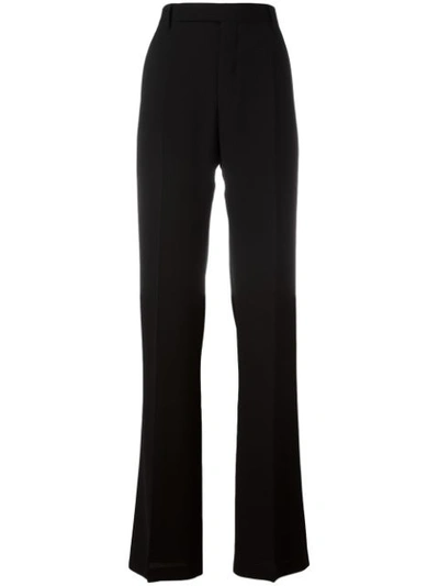 Rick Owens High Waisted Tailored Trousers In Black