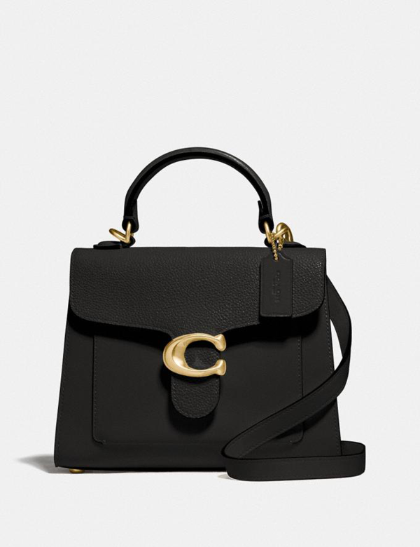 Coach Tabby 20 Black Leather Top Handle Bag In B4/black ModeSens