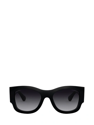 Pre-owned Chanel Square Frame Sunglasses In Black