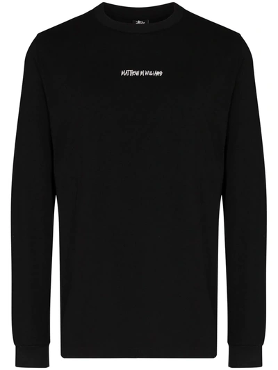 Alyx X Stussy Logo Graphic Long Sleeve Cotton Tee In Black