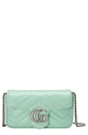 Gucci Women's Gg Marmont Matelassé Leather Super Mini Bag In Water Green