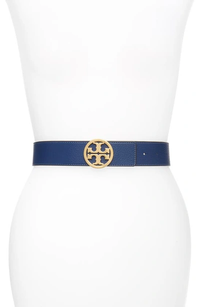 TORY BURCH  Midnight BELT WITH LOGO Tory Burch Reversible Logo Leather Belt In Midnight | ModeSens main image 3