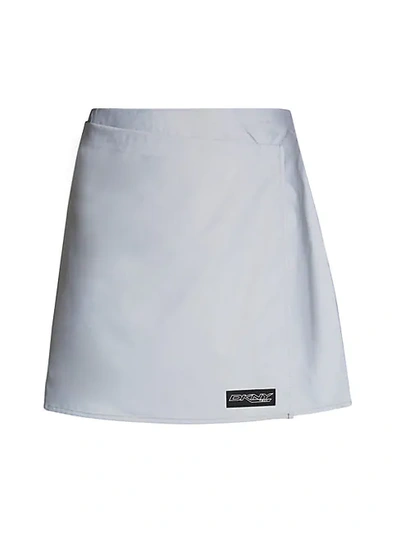 Dkny Reflective Wrap Skirt In Grey