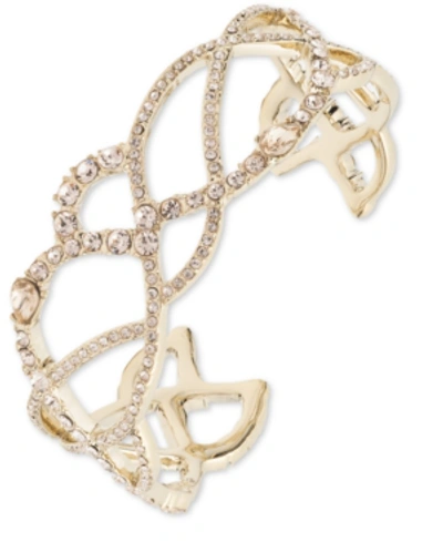 Givenchy Gold-tone Crystal Twist Cuff Bracelet