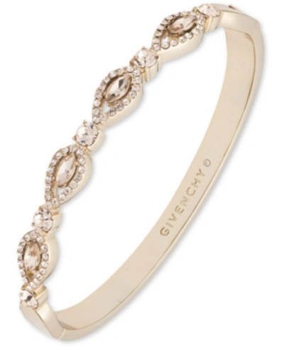 Givenchy Gold-tone Crystal Navette Bangle Bracelet