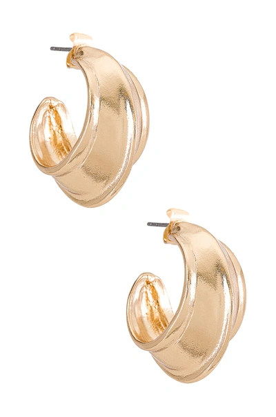 Ettika Crescent Hoop Earrings In Gold