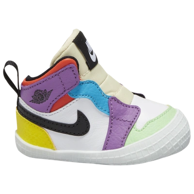 Jordan 1 Baby Crib Bootie (white) - Clearance Sale In White,lightbulb,team Orange,black