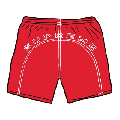 Pre-owned Supreme Arc Logo Water Short (ss20) Red | ModeSens