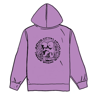 Pre-owned Supreme  Embryo Hooded Sweatshirt Violet