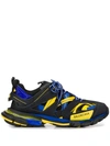 Balenciaga Track Mesh Running Sneakers In Black Yellow Blue