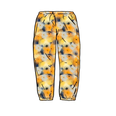 Pre-owned Supreme  Liberty Floral Belted Pant Yellow