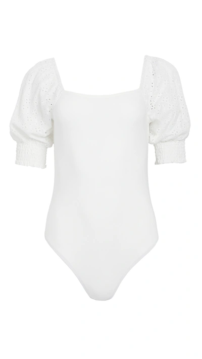 Minkpink Think Twice Thong Bodysuit In White