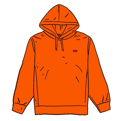 Pre-owned Supreme  Small Box Hooded Sweatshirt Orange