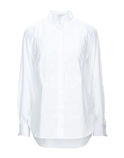 Burberry Solid Color Shirts & Blouses In White