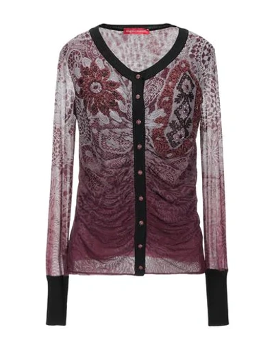 Angelo Marani Cardigan In Deep Purple