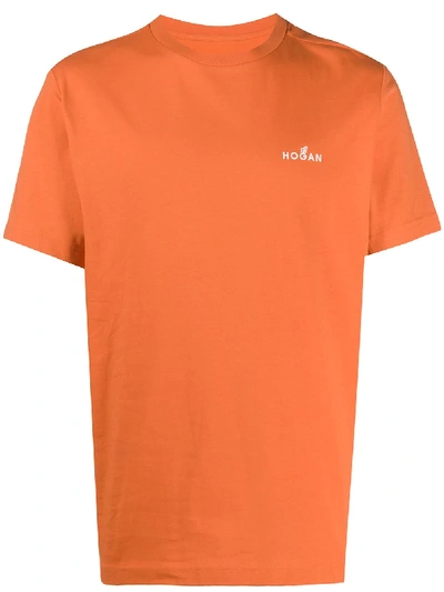 Hogan Orange Logo T-shirt In Arancione