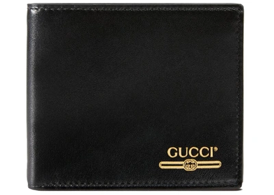 Pre-owned Gucci Leather Wallet With  Logo (8 Card Slot) Black