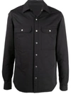 Rick Owens Button-up Shirt Jacket In Black