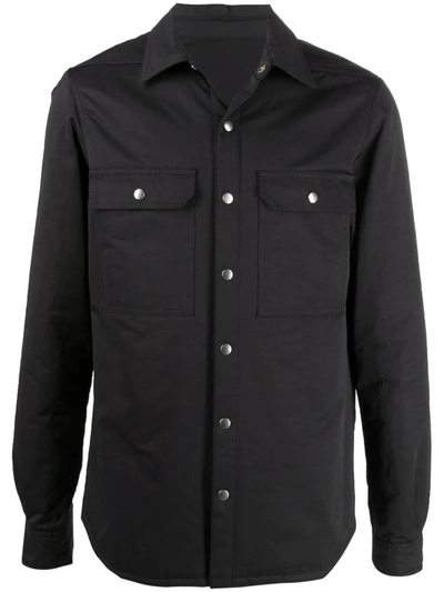 Rick Owens Button-up Shirt Jacket In Black