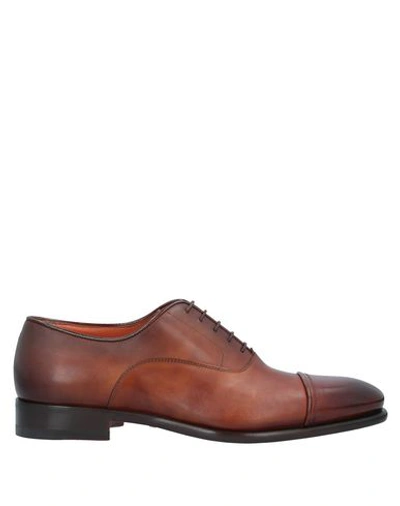 Santoni Lace-up Shoes In Brown