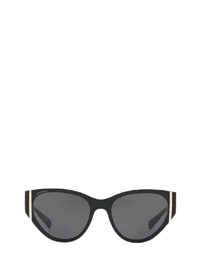 Pre-owned Chanel Oval Cat Eye Frame Sunglasses In Black