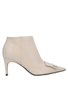 Sergio Rossi Ankle Boots In Ivory