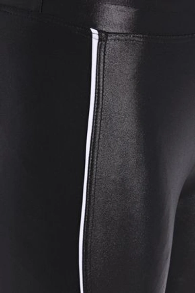 Koral Mesh-trimmed Coated Stretch Shorts In Black