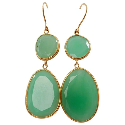 Pre-owned Pippa Small Green Yellow Gold Earrings