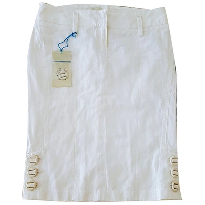 Pre-owned Cerruti 1881 Mid-length Skirt In White