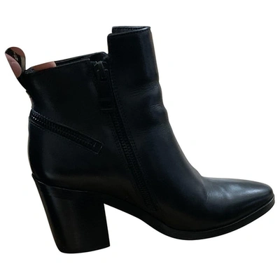 Pre-owned Kenzo Leather Boots In Black