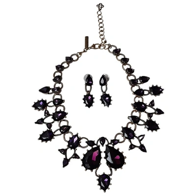 Pre-owned Oscar De La Renta Jewellery Set In Purple